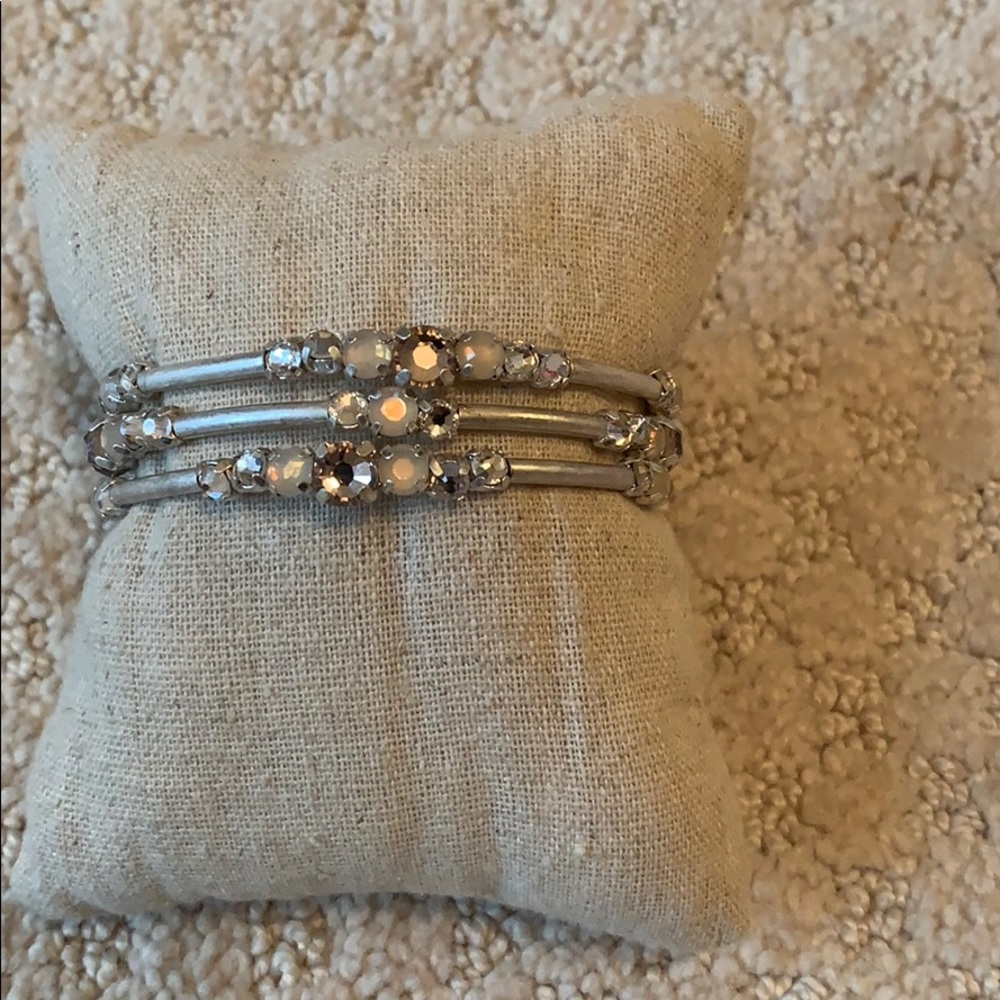 Stella & Dot Isabelle Wrap Bracelet in Silver